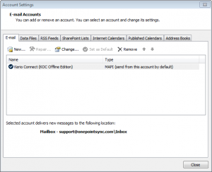 outlook2010 accountsettings